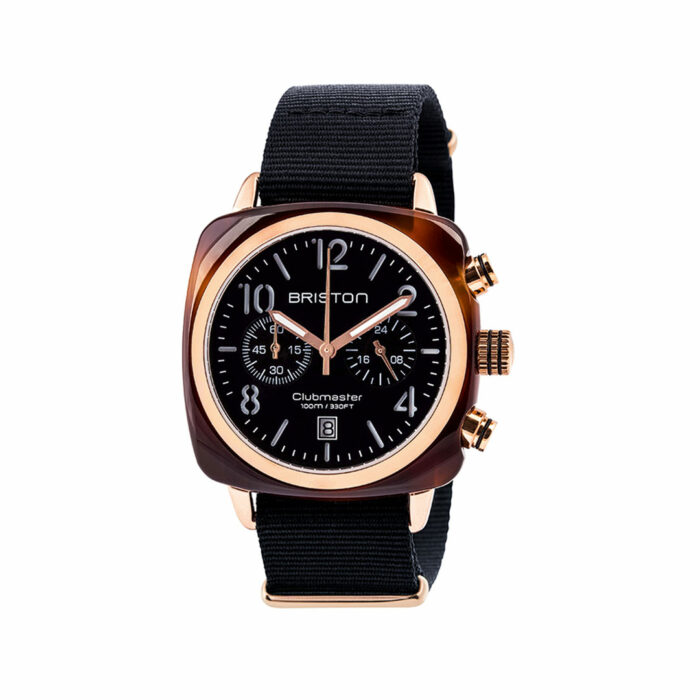 Orologio Briston Clubmaster Classic Rose Gold Nero