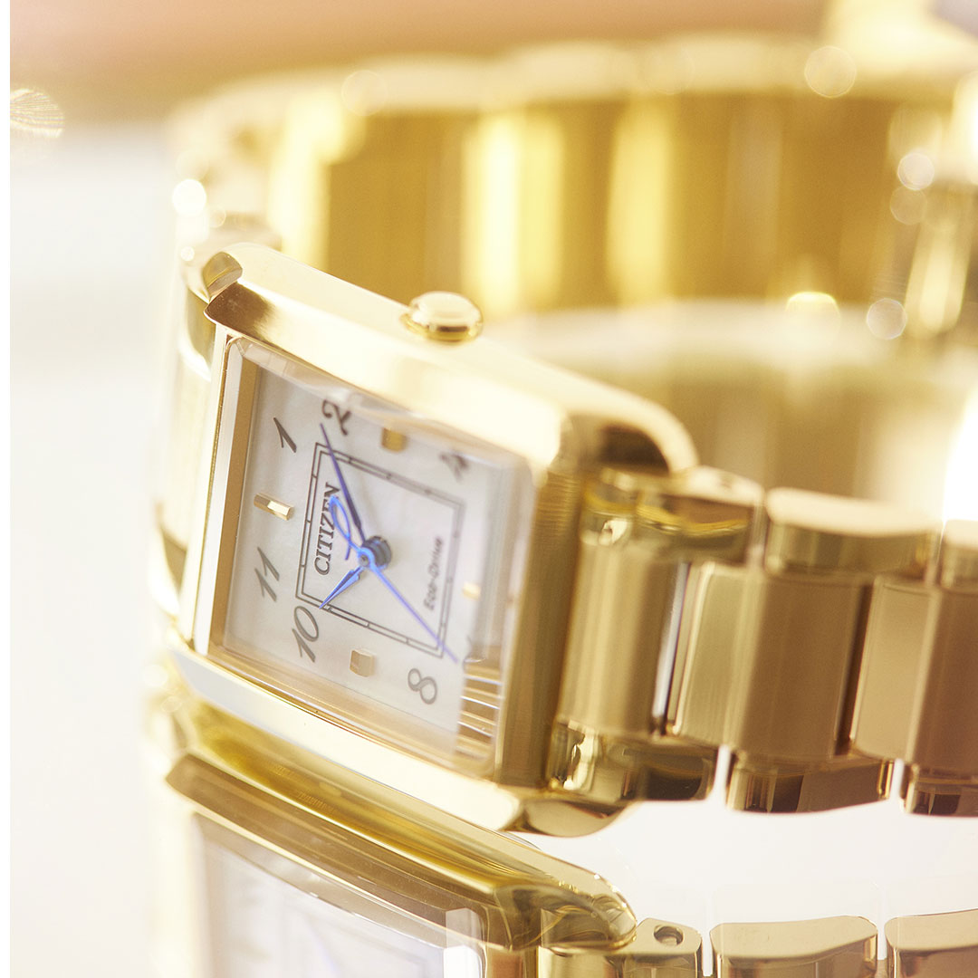 Orologio Citizen Lady Square Placcato Oro EW5602-81D - immagine 4