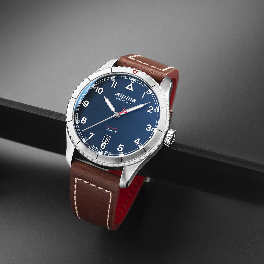 Orologio Alpina Startimer Pilot Pelle Quadrante Blu AL-525NW4S26 - immagine 3