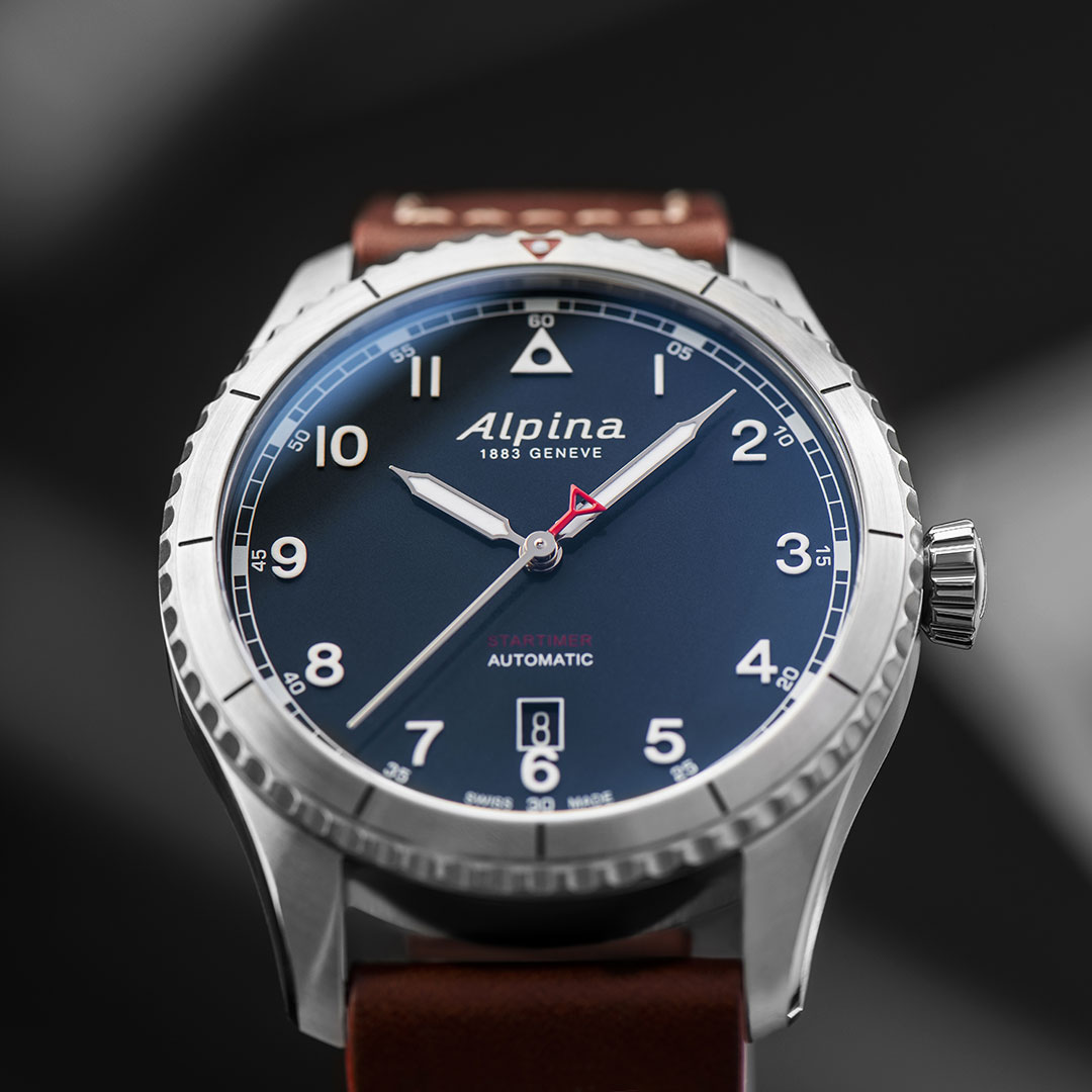 Orologio Alpina Startimer Pilot Pelle Quadrante Blu AL-525NW4S26 - immagine 4