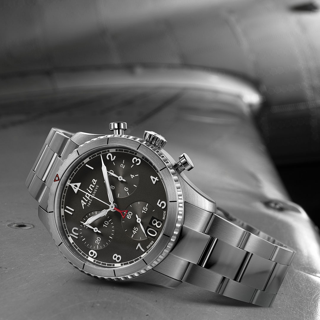 Orologio Alpina Pilot Cronografo Big Date AL-372BW4S26B - immagine 4