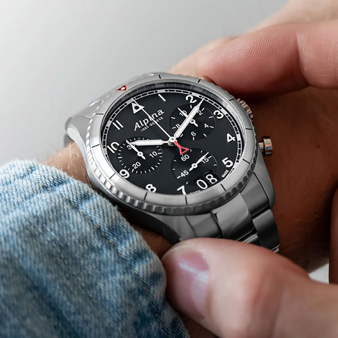 Orologio Alpina Pilot Cronografo Big Date AL-372BW4S26B - immagine 5