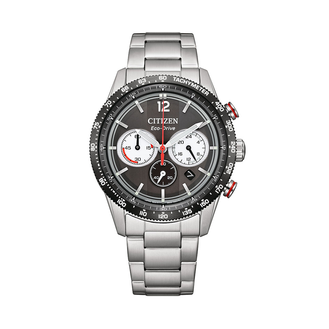 Orologio Citizen Racing Crono Acciaio Quadrante Nero CA4714-55E